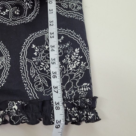 Citrine Dress Womens 8 Sleeveless Black/White Ruffle Hem Sleeveless Slit - Picture 10 of 11